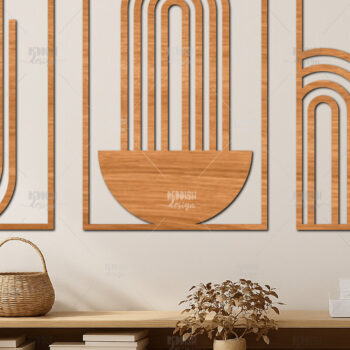 Intra απο ξύλο plywood 3mm-4mm πάχος κοπής με λέιζερ τοίχου 35 MCentury Δίασταση 40x40 cm INTRAFABR-121509865 - Image 12