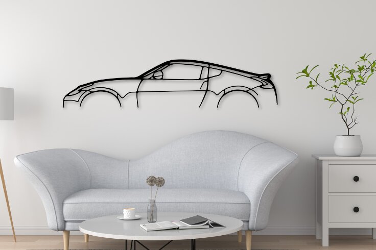 Intra απο ξύλο plywood 3mm-4mm πάχος 370z Car Silhouette, Vector τέχνη τοίχου αυτοκινήτου Δίασταση 15x15 cm INTRAFABR-109730285