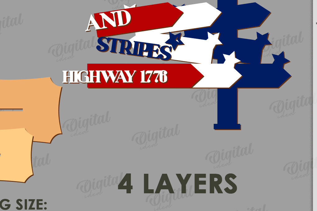 Intra απο ξύλο plywood 3mm-4mm πάχος Τρισδιάστατη 4ης Ιουλίου Δίασταση 30x20 cm INTRAFABR-121120132 - Image 2