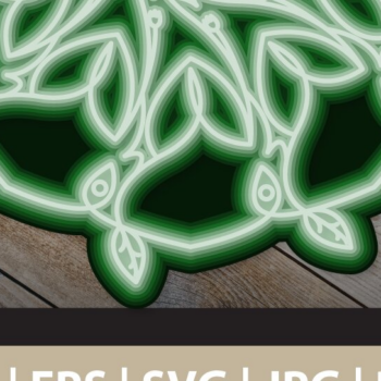 Intra απο ξύλο plywood 3mm-4mm πάχος 3D Abstract Mandala Layered Δίασταση 30x30 cm INTRAFABR-24892080 - Image 1