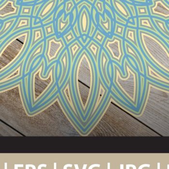 Intra απο ξύλο plywood 3mm-4mm πάχος 3D Abstract Mandala Δίασταση 30x30 cm INTRAFABR-24710904 - Image 1