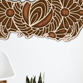 Intra απο ξύλο plywood 3mm-4mm πάχος 3D Αλβανία Country Ξύλινος χάρτης Δίασταση 15x15 cm INTRAFABR-25333945 - Image 3