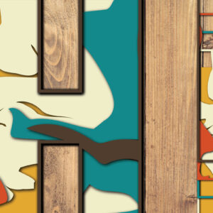 Intra απο ξύλο plywood 3mm-4mm πάχος Τρισδιάστατη κοπή χαρτιού αλφαβήτου H Δίασταση 1200x1200 cm INTRAFABR-57381031