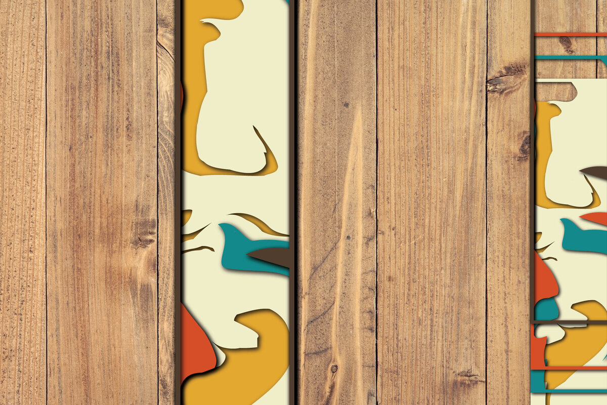 Intra απο ξύλο plywood 3mm-4mm πάχος Τρισδιάστατη κοπή χαρτιού αλφαβήτου I Δίασταση 1200x1200 cm INTRAFABR-57381025 - Image 1