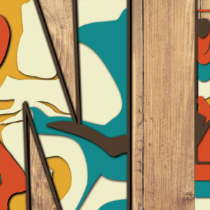 Intra απο ξύλο plywood 3mm-4mm πάχος Τρισδιάστατη κοπή χαρτιού αλφαβήτου N Δίασταση 1200x1200 cm INTRAFABR-57381004
