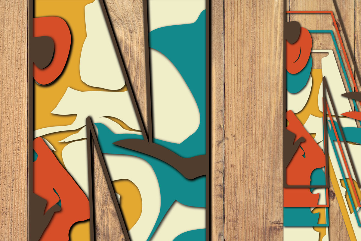Intra απο ξύλο plywood 3mm-4mm πάχος Τρισδιάστατη κοπή χαρτιού αλφαβήτου N Δίασταση 1200x1200 cm INTRAFABR-57381004 - Image 1