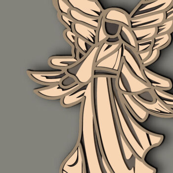 Intra απο ξύλο plywood 3mm-4mm πάχος 3d Angel Multilayer / Δίασταση 30x20 cm INTRAFABR-64564490 - Image 1
