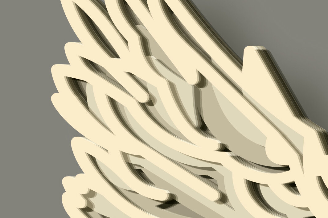 Intra απο ξύλο plywood 3mm-4mm πάχος 3d Angel Multilayer / Δίασταση 30x20 cm INTRAFABR-71040634 - Image 9