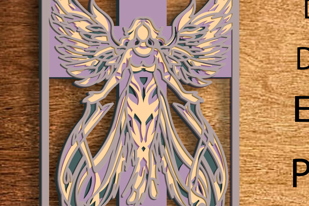 Intra απο ξύλο plywood 3mm-4mm πάχος 3d Angel Multilayer //Paper Δίασταση 30x20 cm INTRAFABR-76545572