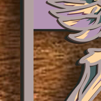 Intra απο ξύλο plywood 3mm-4mm πάχος 3d Angel Multilayer //Paper Δίασταση 30x20 cm INTRAFABR-76545572 - Image 3