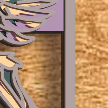 Intra απο ξύλο plywood 3mm-4mm πάχος 3d Angel Multilayer //Paper Δίασταση 30x20 cm INTRAFABR-76545572 - Image 4