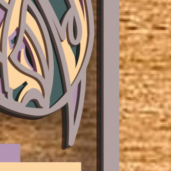 Intra απο ξύλο plywood 3mm-4mm πάχος 3d Angel Multilayer //Paper Δίασταση 30x20 cm INTRAFABR-76545572 - Image 6