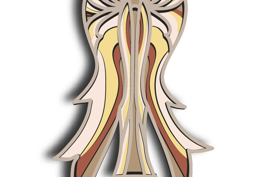 Intra απο ξύλο plywood 3mm-4mm πάχος 3d Angel Multilayer / Δίασταση 30x20 cm INTRAFABR-64137049