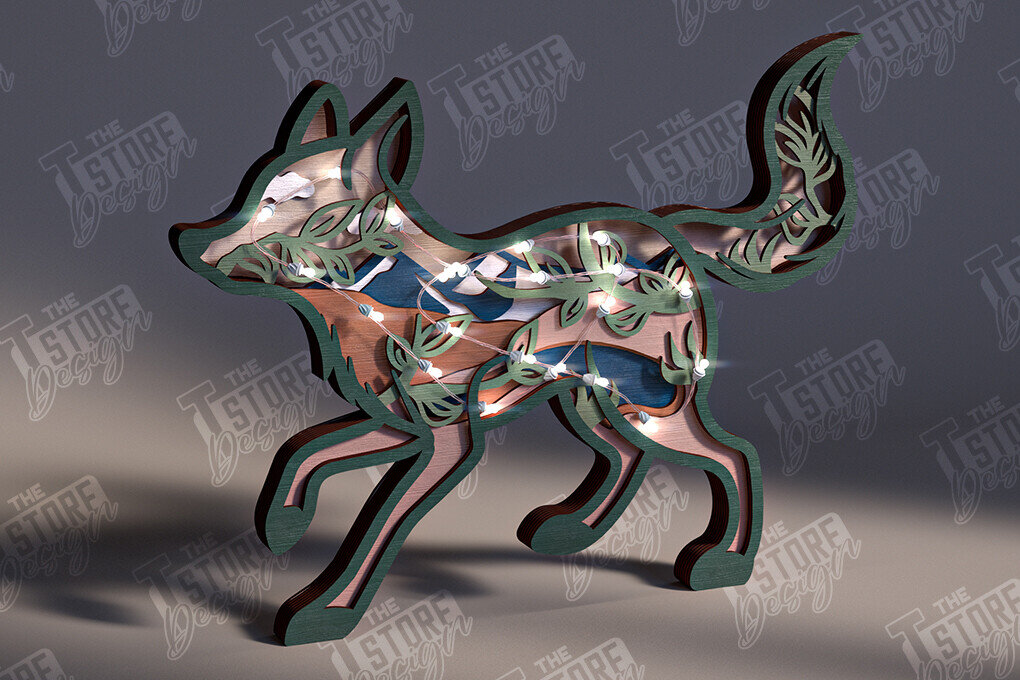 Intra απο ξύλο plywood 3mm-4mm πάχος φωτός 3D Animals Wooden Carving Δίασταση 15x15 cm INTRAFABR-104131692 - Image 4