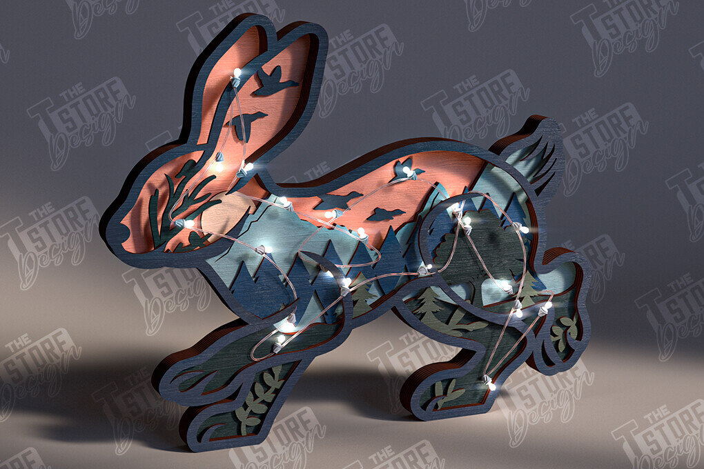 Intra απο ξύλο plywood 3mm-4mm πάχος φωτός 3D Animals Wooden Carving Δίασταση 15x15 cm INTRAFABR-104131692 - Image 5