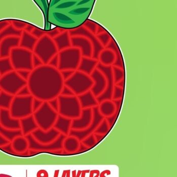 Intra απο ξύλο plywood 3mm-4mm πάχος Τρισδιάστατο αποκοπής Apple Δίασταση 30x20 cm INTRAFABR-17887614 - Image 1