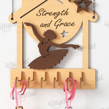 Intra απο ξύλο plywood 3mm-4mm πάχος Τρισδιάστατη θήκη για μετάλλιο μπαλέτου Δίασταση 30x20 cm INTRAFABR-119316631 - Image 1