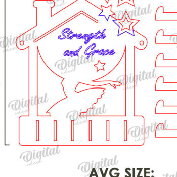 Intra απο ξύλο plywood 3mm-4mm πάχος Τρισδιάστατη θήκη για μετάλλιο μπαλέτου Δίασταση 30x20 cm INTRAFABR-119316631 - Image 2