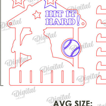 Intra απο ξύλο plywood 3mm-4mm πάχος Τρισδιάστατη θήκη για μετάλλιο του μπέιζμπολ με Δίασταση 30x20 cm INTRAFABR-119316793 - Image 2