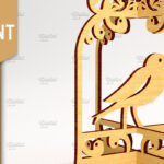 Intra απο ξύλο plywood 3mm-4mm πάχος Τρισδιάστατο στολίδι για κλουβί πουλιών Δίασταση 8×8 cm INTRAFABR-84589128