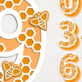 Intra απο ξύλο plywood 3mm-4mm πάχος 3d Birthday Numbers Cake Topper Δίασταση 15x15 cm INTRAFABR-116339476 - Image 1