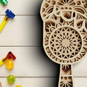 Intra απο ξύλο plywood 3mm-4mm πάχος 3D γενεθλίων Δίασταση 30x30 cm INTRAFABR-101186225 - Image 6