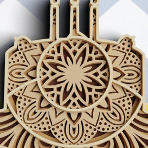 Intra απο ξύλο plywood 3mm-4mm πάχος 3D Birthday Topper Δίασταση 30×30 cm INTRAFABR-77074365