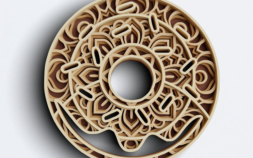 Intra απο ξύλο plywood 3mm-4mm πάχος 3D Birthday Topper Δίασταση 30x30 cm INTRAFABR-77074365 - Image 3