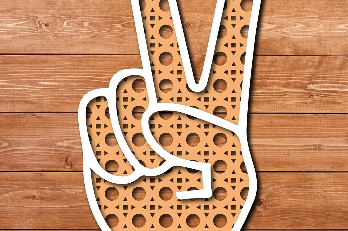 Intra απο ξύλο plywood 3mm-4mm πάχος 3D Boho Wall Art Rattan Peace Δίασταση 40x40 cm INTRAFABR-27127075