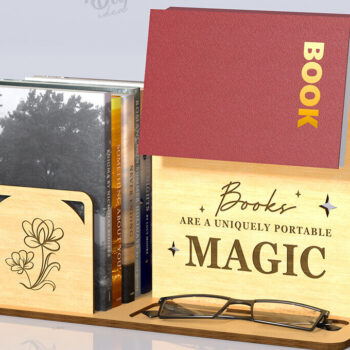 Intra απο ξύλο plywood 3mm-4mm πάχος με βάση 3D βιβλίου. Διακόσμηση σπιτιού Δίασταση 30x20 cm INTRAFABR-121588756 - Image 1