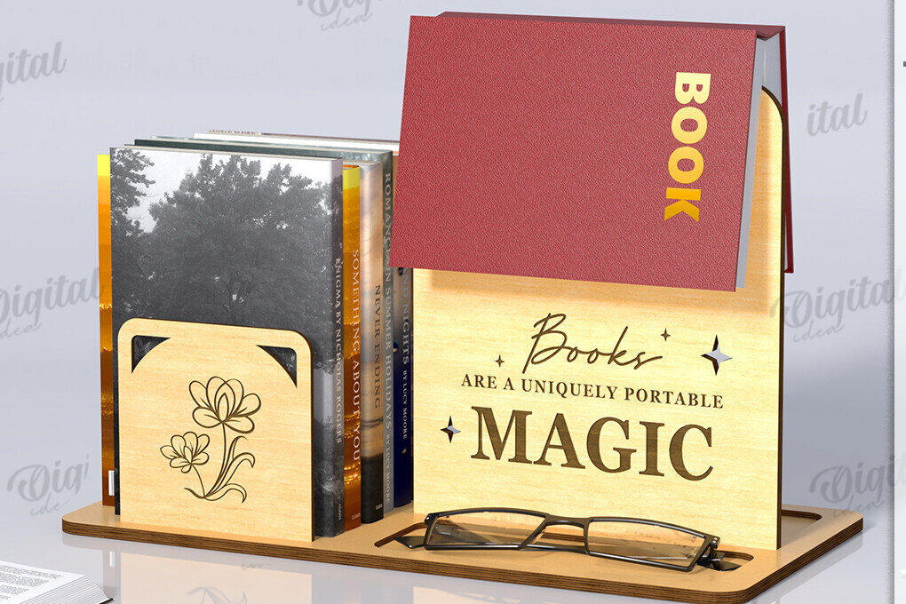 Intra απο ξύλο plywood 3mm-4mm πάχος με βάση 3D βιβλίου. Διακόσμηση σπιτιού Δίασταση 30x20 cm INTRAFABR-121588756