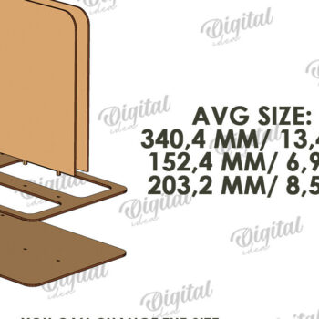 Intra απο ξύλο plywood 3mm-4mm πάχος με βάση 3D βιβλίου. Διακόσμηση σπιτιού Δίασταση 30x20 cm INTRAFABR-121588756 - Image 2