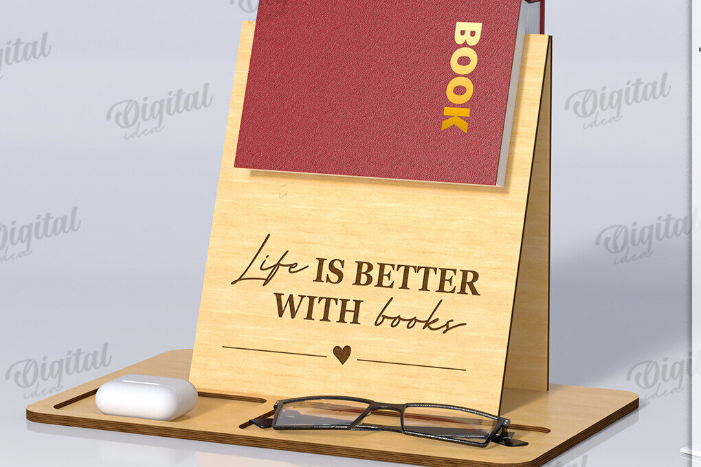 Intra απο ξύλο plywood 3mm-4mm πάχος με βάση 3D βιβλίου. Διακόσμηση σπιτιού Δίασταση 30x20 cm INTRAFABR-121589006