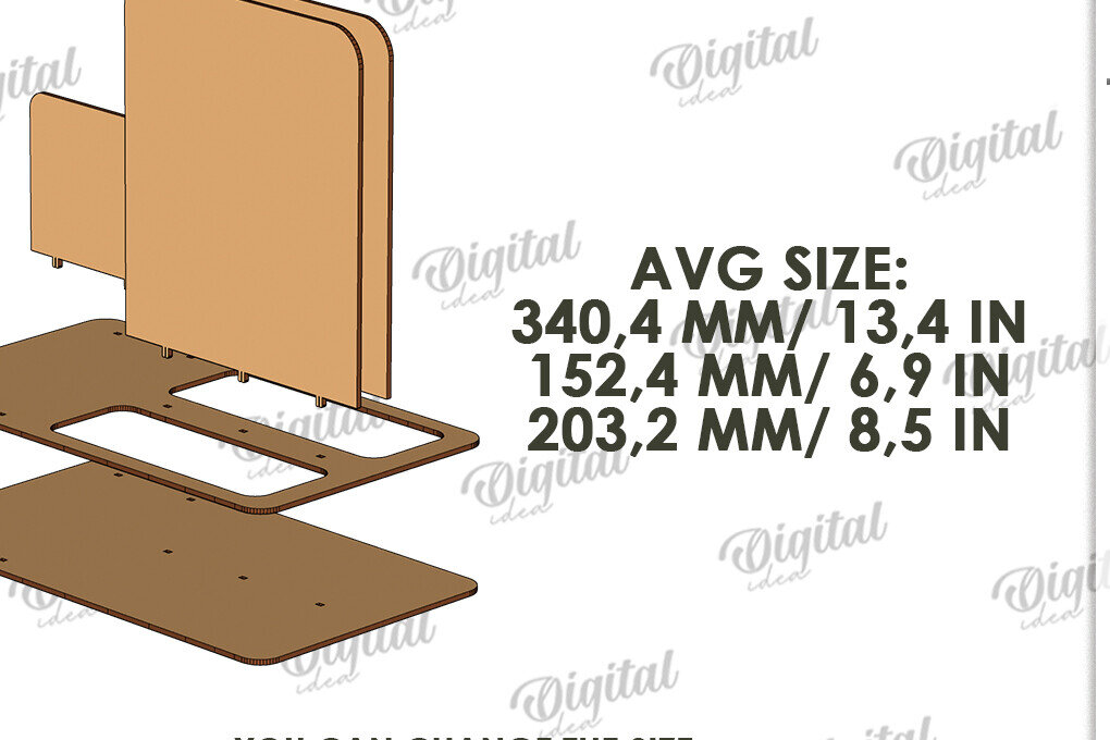 Intra απο ξύλο plywood 3mm-4mm πάχος 3D Βιβλιοστάτες κοπής με λέιζερ Δίασταση 30x20 cm INTRAFABR-121600528 - Image 7