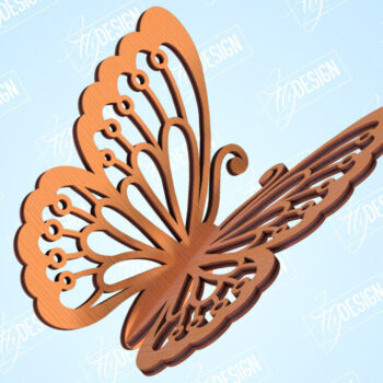 Intra απο ξύλο plywood 3mm-4mm πάχος 3D πεταλούδες | Summer Design | CNC Δίασταση 30x20 cm INTRAFABR-99202364 - Image 1