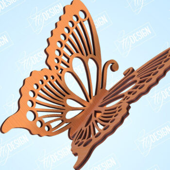 Intra απο ξύλο plywood 3mm-4mm πάχος 3D πεταλούδες | Summer Design | CNC Δίασταση 30x20 cm INTRAFABR-99202400 - Image 1