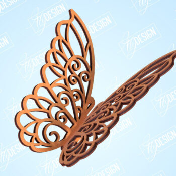 Intra απο ξύλο plywood 3mm-4mm πάχος 3D πεταλούδες | Summer Design | CNC Δίασταση 30x20 cm INTRAFABR-99202526 - Image 1