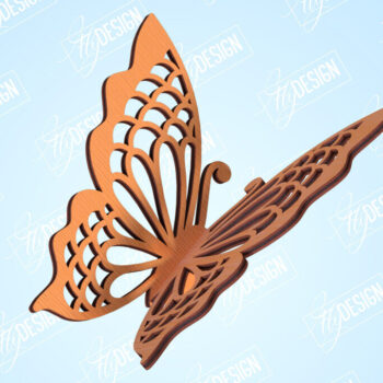 Intra απο ξύλο plywood 3mm-4mm πάχος 3D πεταλούδες | Summer Design | CNC Δίασταση 30x20 cm INTRAFABR-99202560 - Image 1