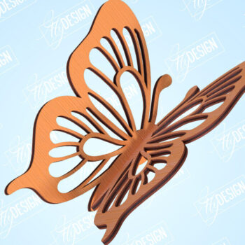 Intra απο ξύλο plywood 3mm-4mm πάχος 3D πεταλούδες | Summer Design | CNC Δίασταση 30x20 cm INTRAFABR-99202351 - Image 1