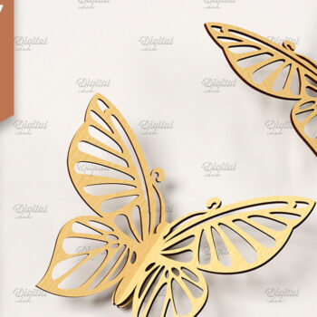 Intra απο ξύλο plywood 3mm-4mm πάχος Τρισδιάστατη κοπή πεταλούδας με λέιζερ. Πεταλούδα Δίασταση 30x20 cm INTRAFABR-86663288 - Image 1