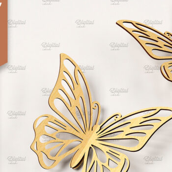 Intra απο ξύλο plywood 3mm-4mm πάχος Τρισδιάστατη κοπή πεταλούδας με λέιζερ. Πεταλούδα Δίασταση 30x20 cm INTRAFABR-86663315 - Image 1