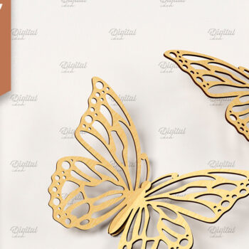 Intra απο ξύλο plywood 3mm-4mm πάχος Τρισδιάστατη κοπή πεταλούδας με λέιζερ. Πεταλούδα Δίασταση 30x20 cm INTRAFABR-86663452 - Image 1