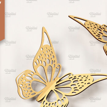 Intra απο ξύλο plywood 3mm-4mm πάχος Τρισδιάστατη κοπή πεταλούδας με λέιζερ. Πεταλούδα Δίασταση 30x20 cm INTRAFABR-86663528 - Image 1