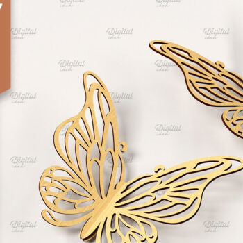 Intra απο ξύλο plywood 3mm-4mm πάχος Τρισδιάστατη κοπή πεταλούδας με λέιζερ. Πεταλούδα Δίασταση 30x20 cm INTRAFABR-86663695 - Image 1