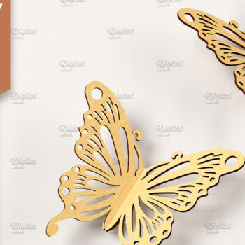 Intra απο ξύλο plywood 3mm-4mm πάχος Τρισδιάστατη κοπή πεταλούδας με λέιζερ. Πεταλούδα Δίασταση 30x20 cm INTRAFABR-86662908 - Image 1