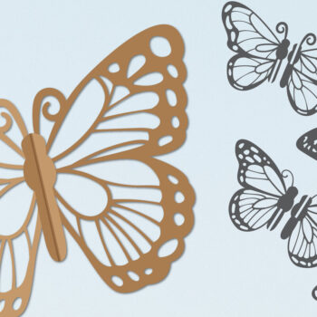 Intra απο ξύλο plywood 3mm-4mm πάχος 3D Butterfly Cut  Δίασταση 30x20 cm INTRAFABR-96651066 - Image 1