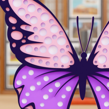 Intra απο ξύλο plywood 3mm-4mm πάχος 3D Butterfly Paper Cut Δίασταση 1200x1200 cm INTRAFABR-95151373 - Image 1