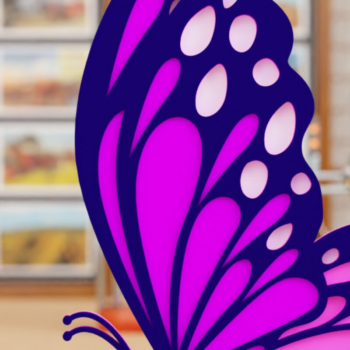 Intra απο ξύλο plywood 3mm-4mm πάχος 3D Butterfly Paper Cut Δίασταση 1200x1200 cm INTRAFABR-95217678 - Image 1