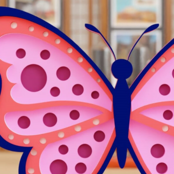 Intra απο ξύλο plywood 3mm-4mm πάχος 3D Butterfly Paper Cut Δίασταση 1200x1200 cm INTRAFABR-97001155 - Image 1