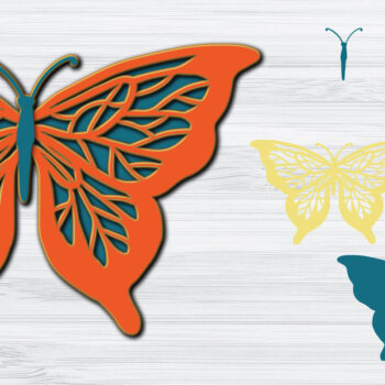 Intra απο ξύλο plywood 3mm-4mm πάχος Τρισδιάστατο Cut Paper Butterfly V.2 Δίασταση 1200x1200 cm INTRAFABR-21930150 - Image 4